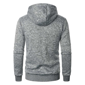 Men’s Custom Full Zip Hoodie – High Quality Cotton Fleece Sweatshirt Solid Color Zip-Up Hooded Comfortable Streetwear - Product Image 2