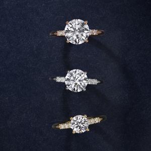 Bague en diamant de qualité durable, coupe ronde fantaisie, pour un usage quotidien, alliance de mariage, anniversaire et occasions spéciales, disponible au meilleur prix - Product Image 2