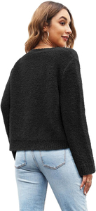 Cárdigan de Punto para Hombre, Color Sólido, Manga Larga, Acrílico Grueso, Cierre de Botones, Corte Regular, para Otoño - Product Image 2