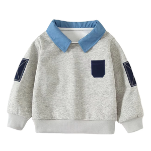 Nouveau sweat-shirt d'hiver pour enfants et bébés, design coréen élégant pour les plus grands, 100% coton polaire léger, séchage rapide, respirant - Product Image 1