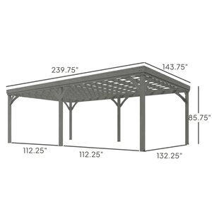 ศาลาหลังคาพร้อมที่นั่งไม้ - Product Image 3