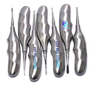 ชุดอุปกรณ์ถอนรากฟัน Dom Med Dynamics Professional 7 ชิ้น ทำจากสแตนเลสสตีล สำหรับ PDL Luxating ถอนฟันที่หลุดหรือหัก - Product Image 1