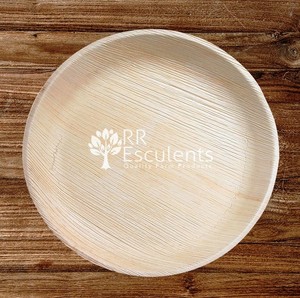 Biodegradable Areca Palm Leaf Round Plates Eco Friendly Disposable <b>Dinnerware</b> For Wedding Party Catering Bulk Set - Product Image 2