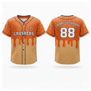 Wholesale Ice <b>Baseball</b> Jersey Sportswear Digital Print Breathable Quick Dry 100 Percent Polyester Custom Colors Logo V Neck Mens - Product Image 2