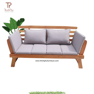 Contemporary Modern Acacia Wood Durable Garden Chair Powder Coated Aluminum Frame Outdoor Farmhouse Outdoor Garden Use Handmade - Product Image 2