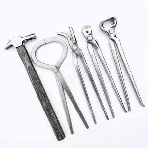 Farrier <b>Tools</b> Kit for Horse Hoof Maintenance Hoof Nipper Driving Hammer Alligator Clincher Strong Grip Puller Hoof Tester - Product Image 6