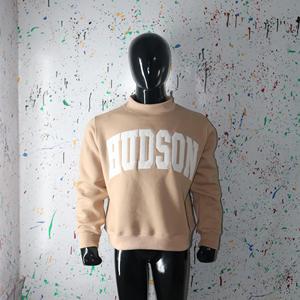 Sweat-shirt à col montant SAND 100% BLANC avec broderie appliquée, col large, URBAN PRODUCTIONS - Product Image 1