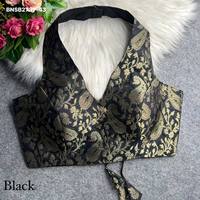 Blouse sans manches brodée de qualité supérieure, style Banarasi, avec travail Zari, prête à porter, fournisseur mondial d'Inde