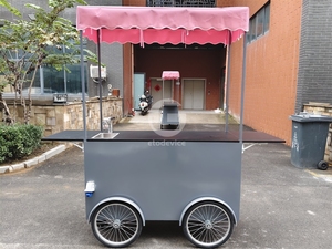 아이스크림 노점용 손수레 간식 판매용 녹 방지 4륜 야외용 - Product Image 3