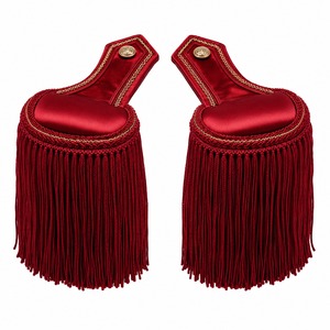 Epaulette Marching Band Shoulder <b>Boards</b> with Fringe in shoulder Vintage Style Marching Band Embroidered Sew-On Fring - Product Image 3