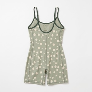 Traje Deportivo Verde Salvia de Cintura Alta con Cuello Redondo y Tirantes Finos, Estilo Unitard, Corto, para Gimnasio, Yoga, Pilates - Product Image 3