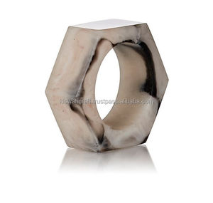 Trending Designer Hand Crafted Luxury Resin High Quality Napkin Holder Ring Wedding <b>Party</b> <b>Table</b> Top Napkin Ring Wholesale - Product Image 4