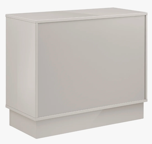Buffet contemporain sans poignées à 2 portes, laqué brillant, pour chambre d'hôtel, console de rangement, meuble de bureau - Product Image 6