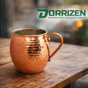 Tasses à Moscow Mule en cuivre pur tendance, 400 ml, anti-fuite, réutilisables, écologiques, compatibles lave-vaisselle, avec poignée, design personnalisable - Product Image 5