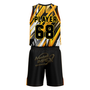 Conjunto de Camiseta de Baloncesto Sublimada con Estampado Geométrico, Cuello en V, Sin Mangas, Absorbe la Humedad, Unisex para Adultos, Todas las Temporadas, Corta, Personalizable - Product Image 4