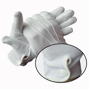 Guantes de Algodón Blancos Personalizados para Desfiles y Ceremonias, con Cierre a Presión, para Guardia de Honor - Product Image 4