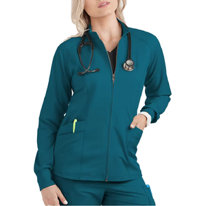 Chaqueta Sanitaria Unisex de Spandex/Poliéster Tejido Ajustada y Elegante para Enfermeros y Doctores, Transpirable - Product Image 6