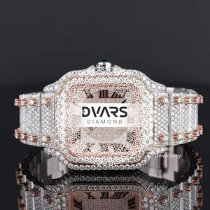 Reloj de Pulsera de Cuarzo Ejecutivo Refinado, Resistente al Agua, Aleación de Primera Calidad, Cristal de Zafiro, D Color VVS1, Diamante Moissanita, Lujo - Product Image 1