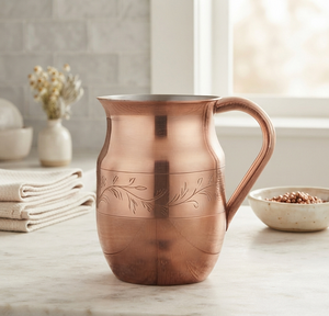 Classic Design Copper Finished Metallic Pitcher Handmade Durable Metal Water <b>Jug</b> for Wine Juice Milk Pitcher-Party Use - Product Image 5