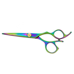 Ciseaux de coiffure professionnels multicolores avec vis de réglage dorée, ciseaux de coiffure haut de gamme en acier inoxydable pour salon - Product Image 4