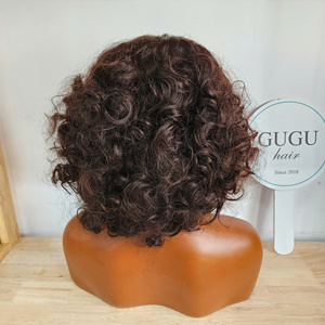 Burmese for Short <b>Bob</b> <b>Wigs</b> Women HD Frontal Kinky Curl for Lace Transparent Raw Hair Short Human Hair - Product Image 2