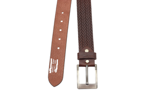 Cinturón de Cuero Vacuno de Alta Calidad para Hombre, Reversible, Trenzado a Mano, Cuero Suave, Longitud Ajustable, Hebilla de Acero Ecológica al Mejor Precio - Product Image 3