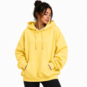 Sweat-shirts surdimensionnés pour femmes de haute qualité avec logo personnalisé, 330 g, 100 % coton, molleton épais, taille plus - Product Image 6