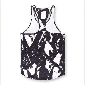 New Summer Design Men Fashion Sublimation Tank Top Casual Sportswear Longline Loose Fit Printed Top Sleeveless Side Off Cut - Product Image 6