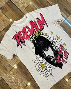 Camiseta Corta Transpirable de Alta Calidad para Hombre, Tejido Frontal 100% Algodón, Estilo Urbano Ecológico, Cuello Redondo, Estampado de Seda - Product Image 2