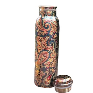 Juego de botellas de agua de acero inoxidable de cobre de alto rendimiento, 5L, tamaño pequeño, aislamiento térmico, tapa impresa, gimnasio, Fitness, viaje, India - Product Image 1