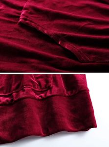 Men's Velvet Zip-Up <b>Hoodie</b> Solid Color Casual Hooded Sweatshirt Regular Fit Winter Knitted Long Sleeve <b>Red</b> color breathable fits - Product Image 5