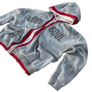 Sweat à capuche double à fermeture éclair avec strass, tendance et très demandé pour l'hiver, fabriqué en usine, prix abordable pour hommes - Product Image 2