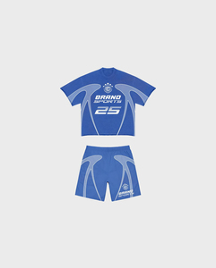 2026 Mens Sports T <b>Shirt</b> Shorts Set Athletic Print Summer 2 Piece Outfit Casual Gym Wear Streetwear Co Ord Set - Product Image 5