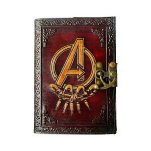 Embossed Avengers Classic Vintage Genuine Leather Hardcover Handmade Pentagram Spell <b>Book</b> Reading <b>Shadows</b> Travel Diary - Product Image 1