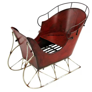 Boîte en métal de style traditionnel en forme de traîneau de Noël, Père Noël, couleur noire, haute qualité, ornement de Noël moderne et luxueux - Product Image 3