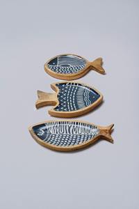 Plato Decorativo de Madera de Acacia con Diseño Impreso, Plato de Madera Sostenible para Comer de Forma Ecológica, Plato para Servir al por Mayor - Product Image 5