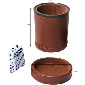 Gobelet à dés de jeu en cuir pour fêtes, bars, jeux de devinettes et usage occasionnel - Product Image 4