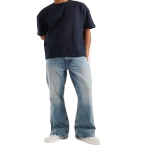 Jeans de Hombre, Corte Holgado, Cintura Media, Lavado Claro Azul, Tejido Elástico/Algodón Ecológico y Transpirable, Secado Rápido, Estilo Casual - Product Image 2