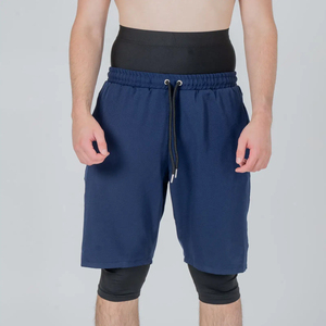 กางเกงขาสั้นอัลวาห์ราสำหรับผู้ชายแบบพรีเมียมขายส่ง ผ้าสองชั้น ความยาวระดับเข่า เอวสูง เหมาะสำหรับเล่นกีฬา ว่ายน้ำ ออกกำลังกาย และฝึกซ้อม - Product Image 3