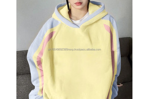 Sudadera con Capucha Unisex con Bolsillo, Logotipo Personalizado en Relieve, Estampado, Felpa Francesa, Bloques de Color, Hombros Descubiertos - Product Image 3