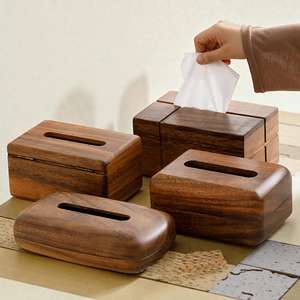 Antique Wooden <b>Tissue</b> Box for Kitchen Dining Table New Design Napkin Holder <b>Wedding</b> Napkin Holder Decorative Box - Product Image 4