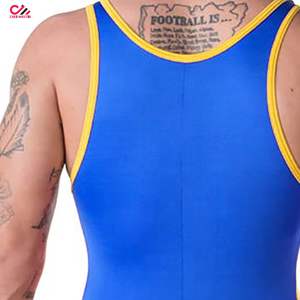 <b>Men</b> Custom Logo Gym Weightlifting Wrestling <b>Singlet</b> Light Breathable Competition <b>Singlet</b> Custom Design Best Powerlifting <b>Singlet</b> - Product Image 5