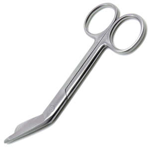 Bandage & <b>plaster</b> scissors built for safe removal of medical dressings with smooth cutting action and angled tip for better skin - Product Image 3