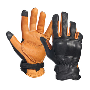 Gants de moto unisexes en cuir imperméables à écran tactile avec coque en fibre de carbone, respirants, style course urbaine, vente en gros - Product Image 1