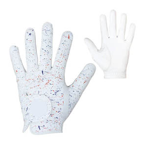 Top Trendy Fashionable Unisex Sheepskin Customized Printed Cabretta Leather Left Hand Golf Gloves Breathable Holes Buckle - Product Image 1