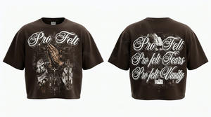 T-shirt court streetwear couleur unie, personnalisable avec logo graphique, coupe oversize, style hip-hop, en molleton confortable pour homme – Grande Vente - Product Image 6