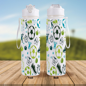 Bottiglia Ecologica Riutilizzabile da 26oz Senza BPA, Personalizzabile con Logo, Stampa Motivazionale per Calcio, Antigoccia, Vendita all'Ingrosso - Product Image 1