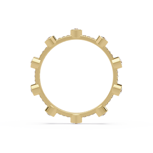 Custom Wedding <b>Ring</b> 14K Pure <b>Gold</b> Round Lab Grown Diamond <b>Ring</b> Bezel <b>Set</b> Eternity Band <b>Ring</b> For Women Fine Jewelry Bridal <b>Rings</b> - Product Image 4