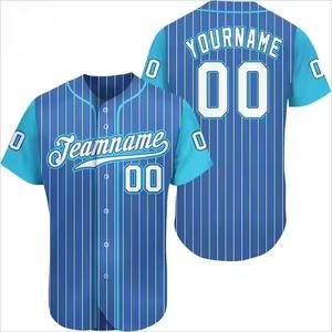Camiseta de béisbol personalizada al por mayor, camiseta de béisbol de poliéster sublimado con botones para partidos de béisbol. - Product Image 5