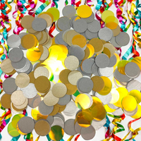 Papier de soie irisé personnalisé, confettis brillants DIA. 2,5 cm 250g/paquet Fêtes de remise de diplômes, Noël, Nouvel An, Pâques